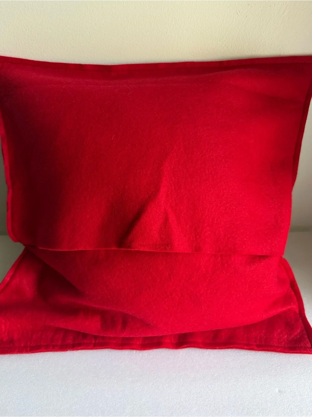 Sandor Hungary Retired NOS Applique Black & Red Folk Art Wool Pillow Cover 18x18